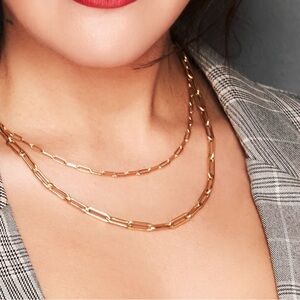 14k Gold Filled Paperclip Necklaces